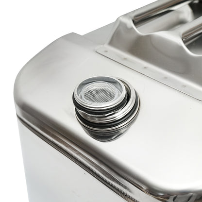 30L stainless steel canister with flexible hose and screw cap