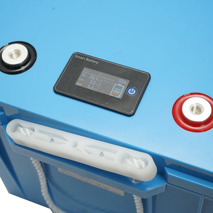 Li-ion LifePo4 Battery 25.6V, 100Ah with BMS, Bluetooth, LCD display and temperature protection Breckner Germany