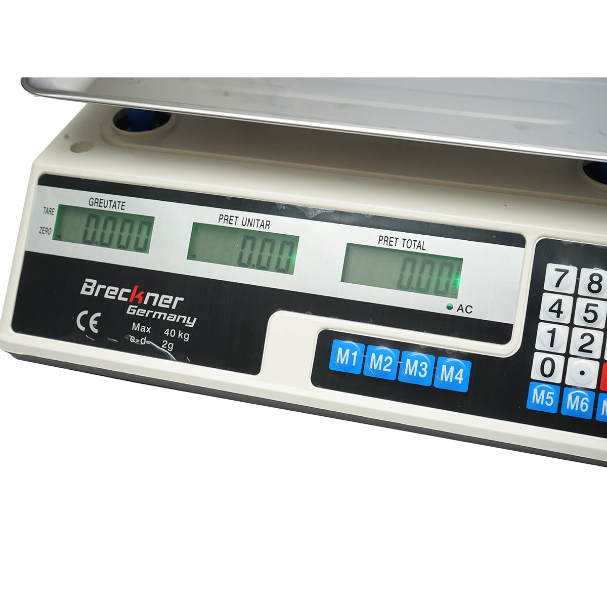 Electronic scale with LCD screen, capacity 40 Kg with 4V battery Breckner Germany