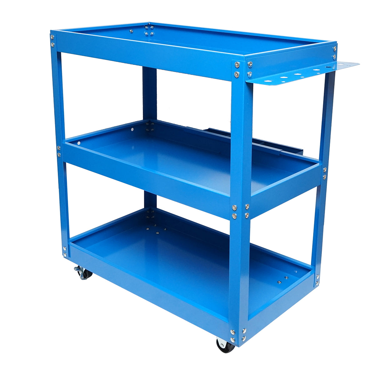 Metal cart on wheels with 3 shelves for tools 660x360x730mm