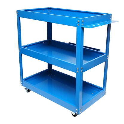 Metal cart on wheels with 3 shelves for tools 660x360x730mm