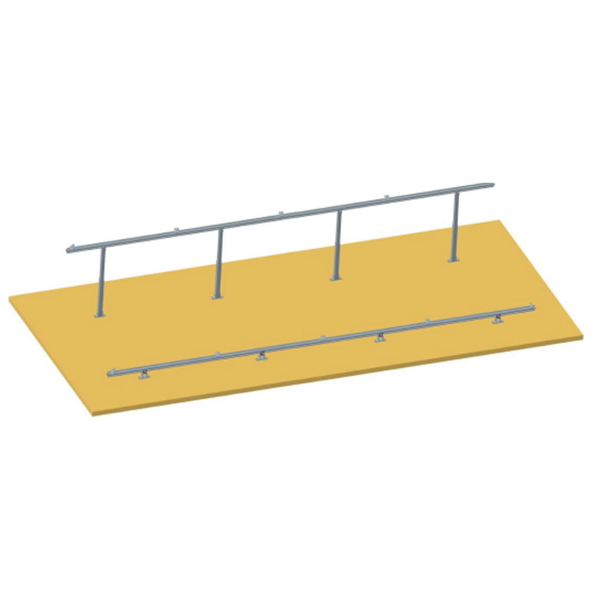 Complete mounting system, roof structure for 4 photovoltaic solar panels with adjustable angle 15-30 degrees Breckner Germany