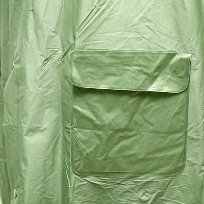 XXXL waterproof poncho with hood made of PVC, 2 pockets, snap closure, dark green Breckner Germany