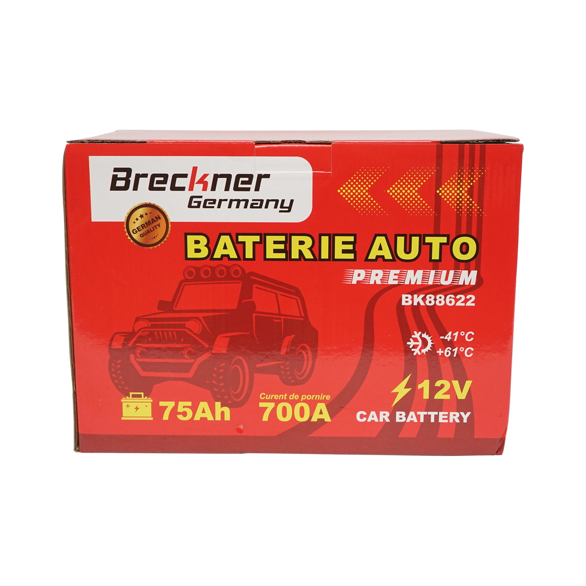 Accumulator, car battery 75Ah, 700A, 12V BRECKNER PREMIUM
