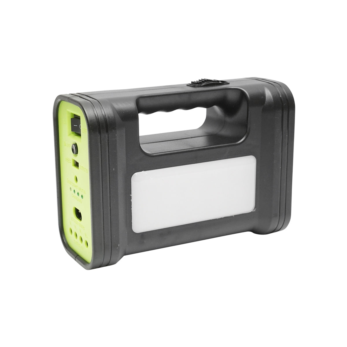 Portable LED lighting kit with 3 bulbs/projector, solar panel, and 6V, 4.5Ah battery for fishing camping GD-17