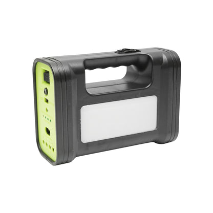 Portable LED lighting kit with 3 bulbs/projector, solar panel, and 6V, 4.5Ah battery for fishing camping GD-17