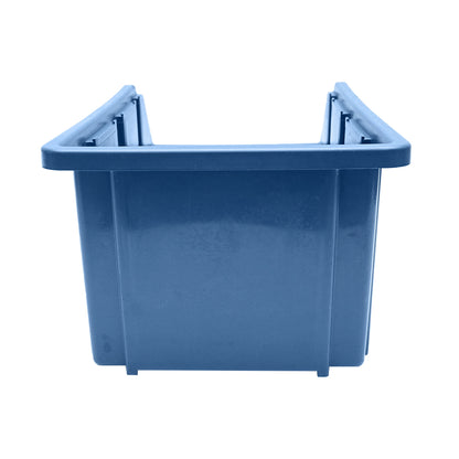 Blue plastic storage box 175x317x148mm