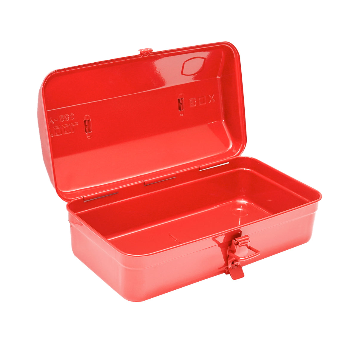 Red metal tool box 305x160x116mm Breckner Germany