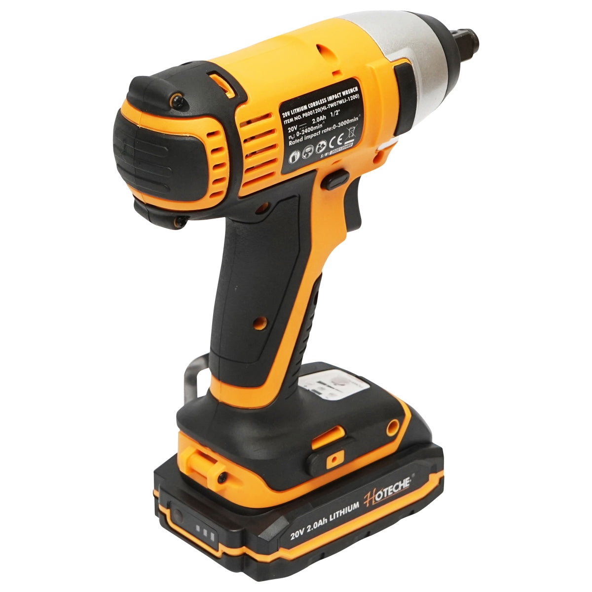 1/2 impact screwdriver 20V 180Nm, quick charge battery 2x2Ah Hoteche