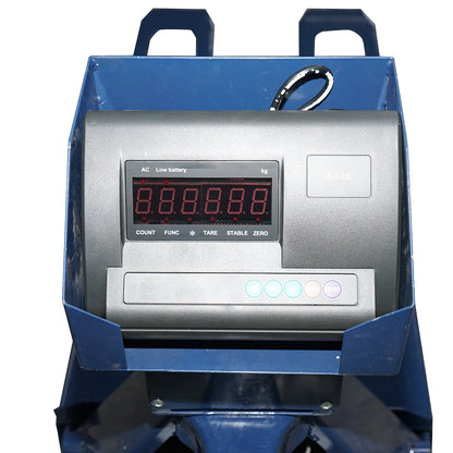 Manual pallet truck 3T with electronic scale, 6V/4Ah battery, and silicone wheels