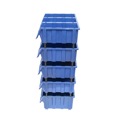 Stand with 13 storage/organization boxes, blue plastic box, 510x400x1000mm