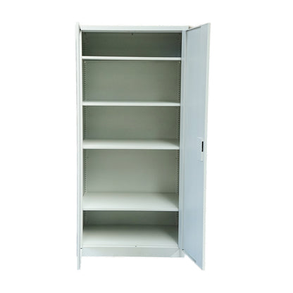 Metal cabinet locker type 1950x920x500mm with 2 secured doors, shelves and bar, gray Breckner Germany