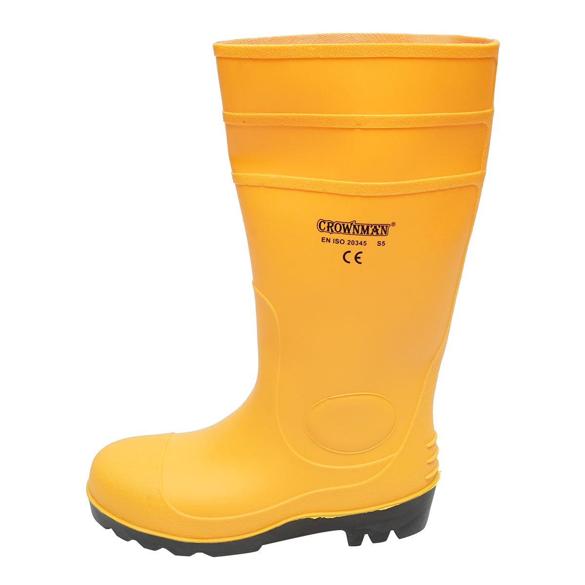Rubber work boots, yellow, size 42 Crownman