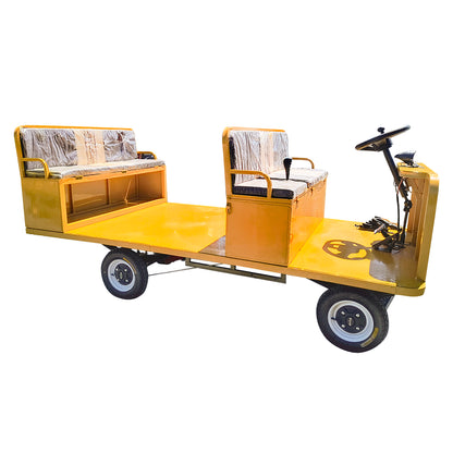 Electric platform trolley with 2 benches for transporting goods, 800W, 48V, 2.5x1.25m maximum load 800Kg THOR