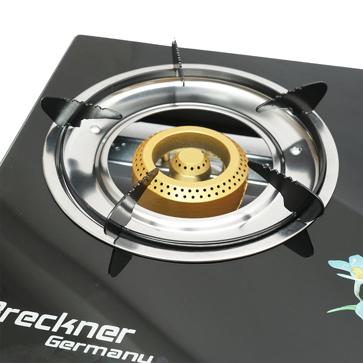 Gas stove, 2-burner cast iron cooktop 2.5KW, tempered glass 700x380x94mm Breckner Germany