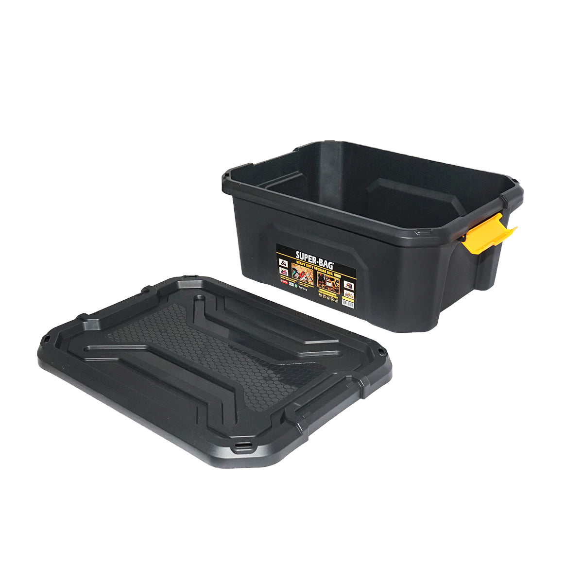 Storage box with lid for heavy loads 20L 490x380x200mm
