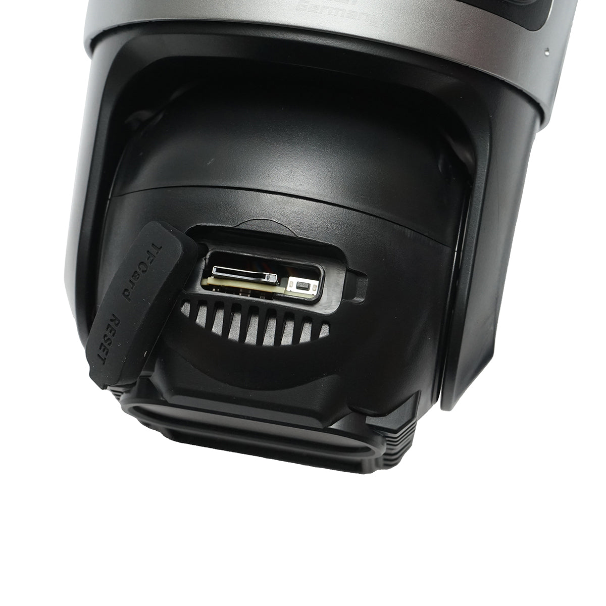 Surveillance camera with 3 lenses, 3 objectives 8 MP, 2 dual control CPUs, P2P WIFI 2.4G, PTZ with motion sensor, alarm, night vision, AI human detection, and iCSee application.