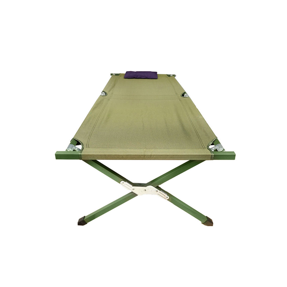 Foldable camping bed, green olive camping 190x66x42 cm Breckner Germany