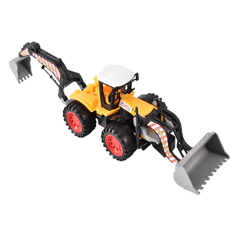 Front loader toy with backhoe arm