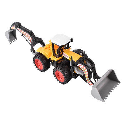 Front loader toy with backhoe arm