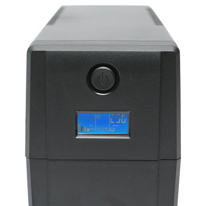 UPS 600VA/360W with 7Ah battery and 2 schuko sockets, LCD, USB, AVR Breckner Germany