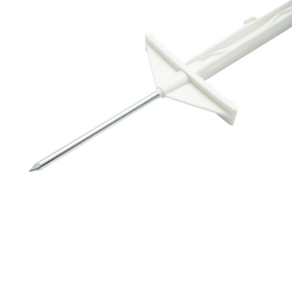 Plastic post 1050mm white for electric fence wire Breckner Germany