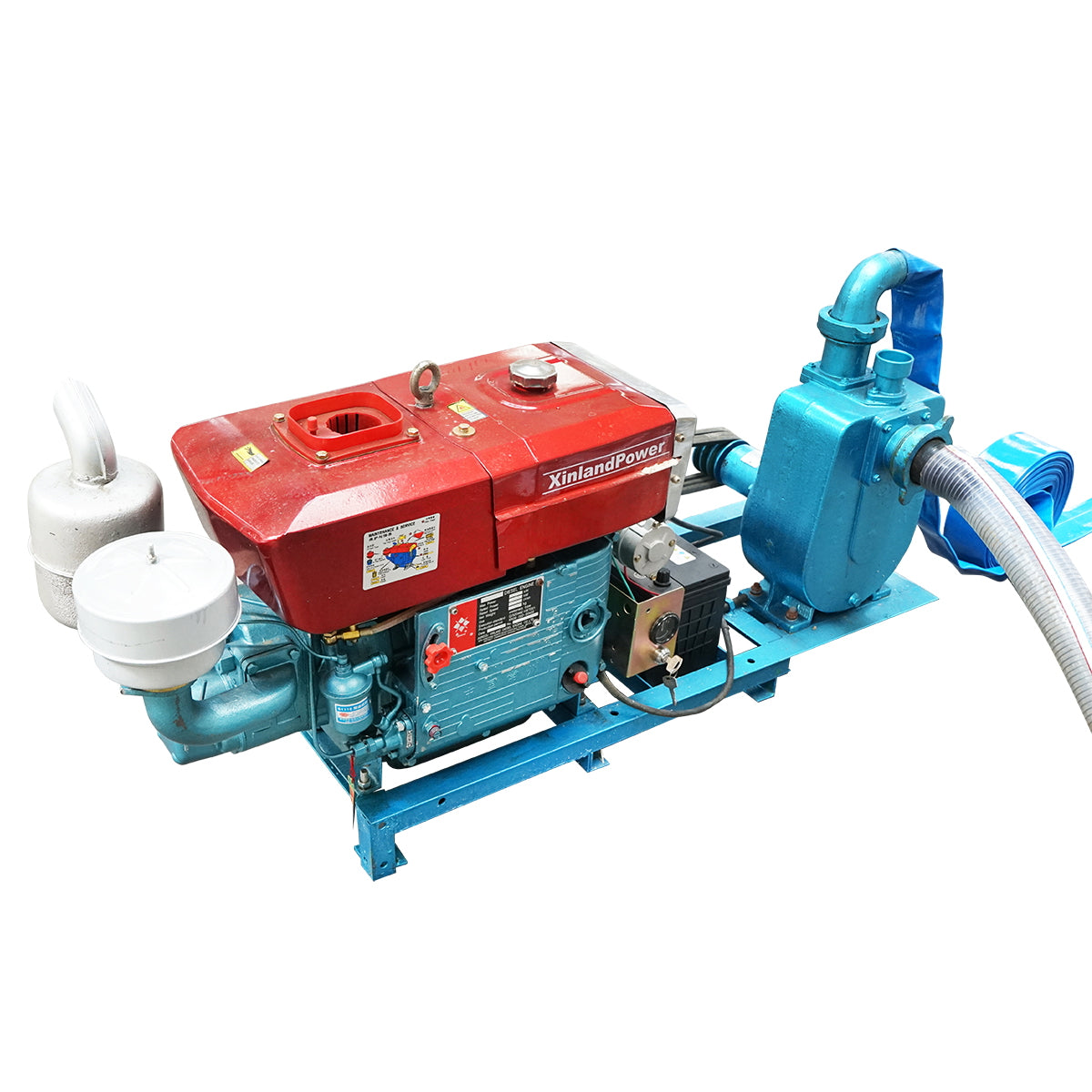 Irrigation system with 15 sprinklers, 16.2KW diesel engine, electric start