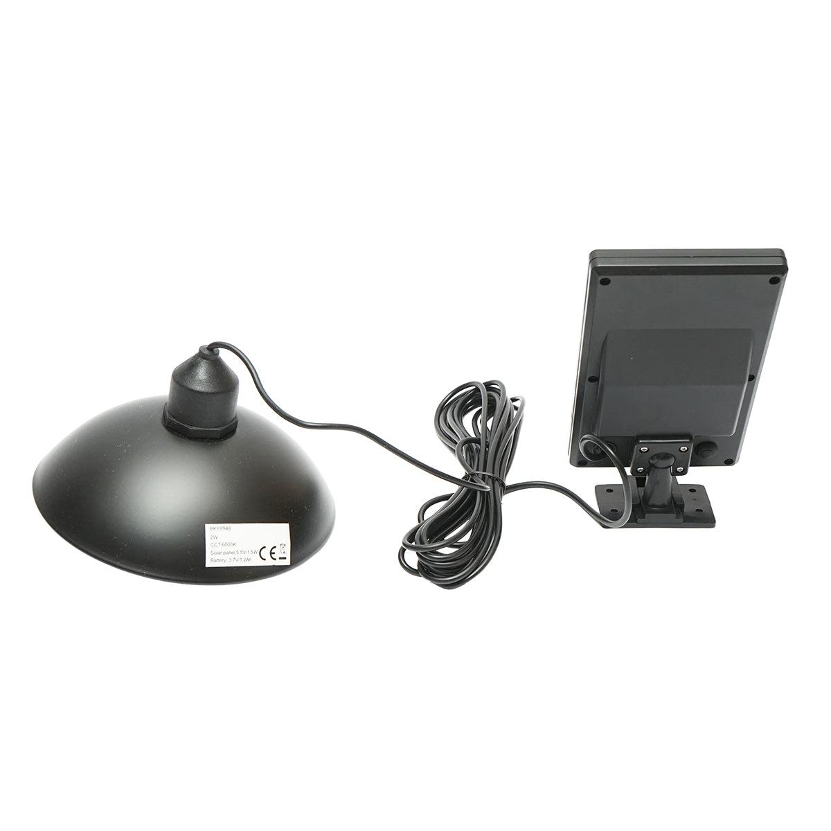 LED solar lamp 2W with 1.5W/5.5V solar panel, battery 3.7V/1.2 Ah and IP54 lampshade Breckner Germany