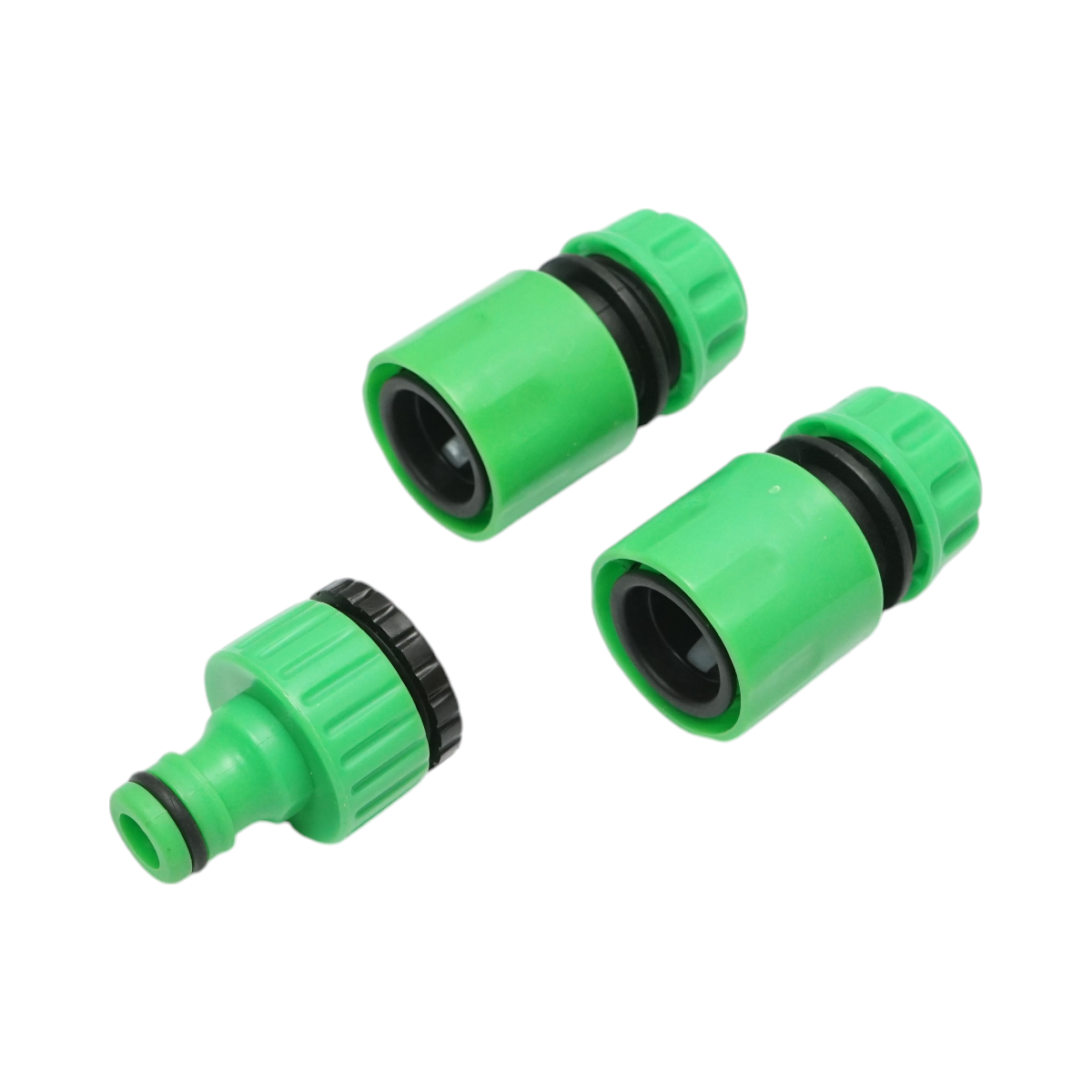 Adjustable spray gun set with 7 modes, 2 connectors 1/2, 1/2-3/4 adapter for garden hose