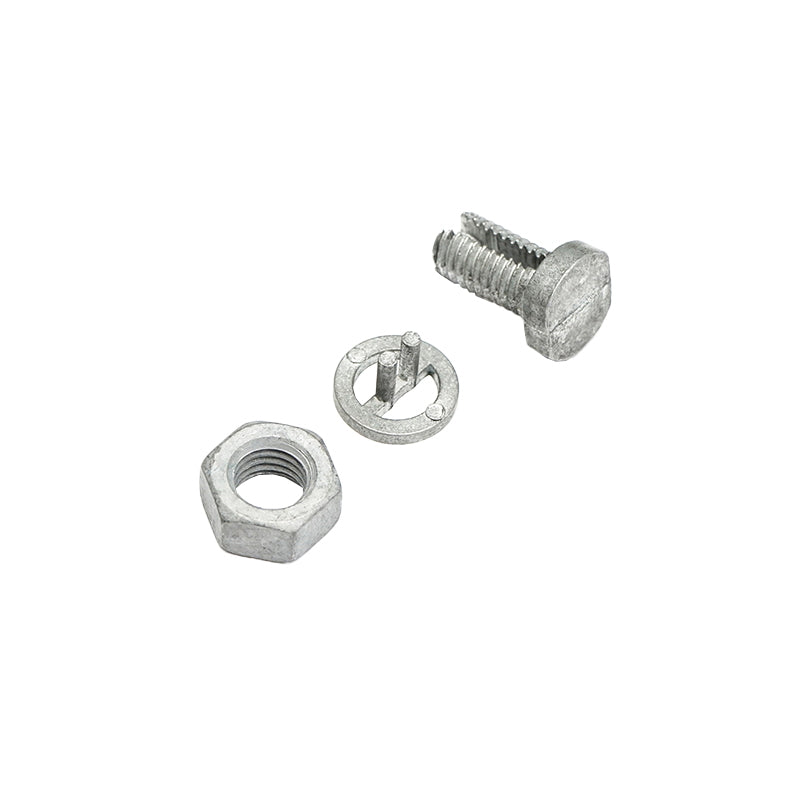 Electric wire connector through threading for electric fence
