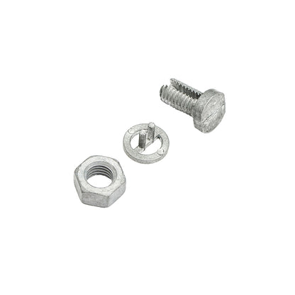 Electric wire connector through threading for electric fence