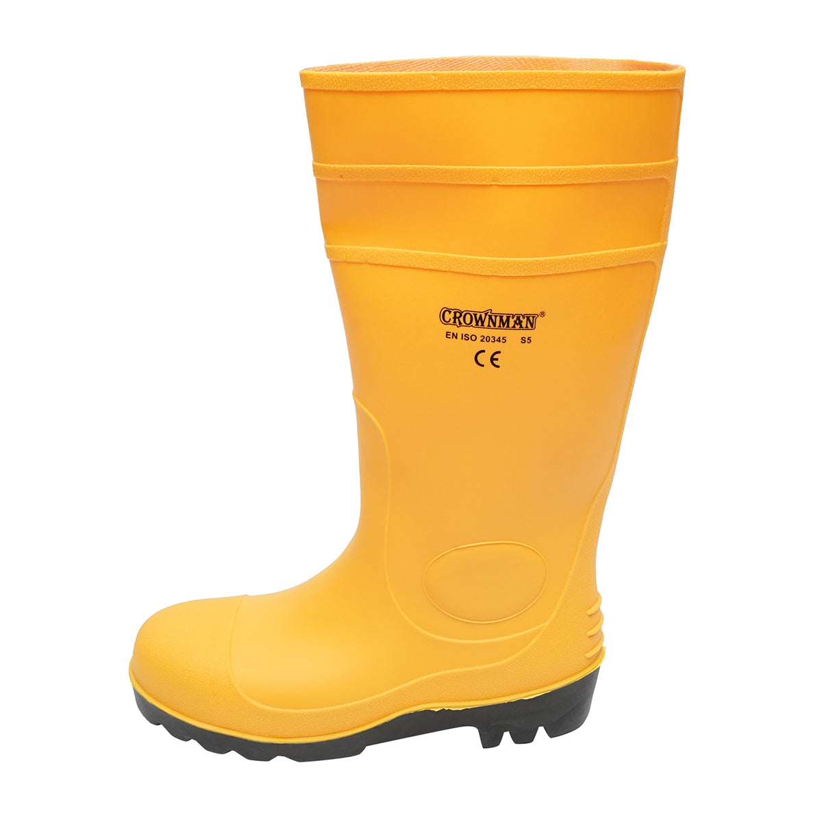 Rubber work boots, yellow, size 43 Crownman