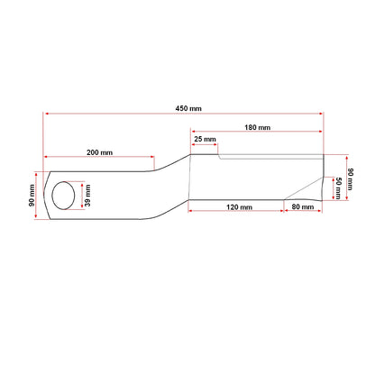 450mm knife for Breckner Germany TB84 9GX-1.5 and TB86 9GX-3.0 choppers