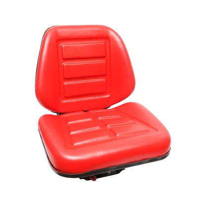 Universal red chair with triple adjustment and shock absorber for tractor U-445