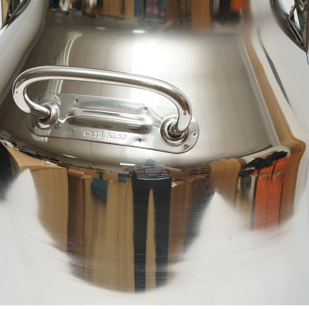 Stainless steel milk can with lid 30L cow milking machine Breckner Germany