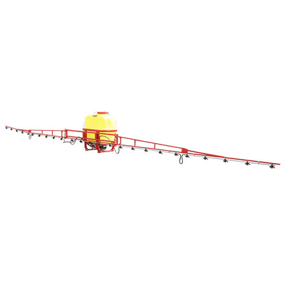 Herbicide sprayer with a 600L tank and 12m boom, with 25 triple nozzles