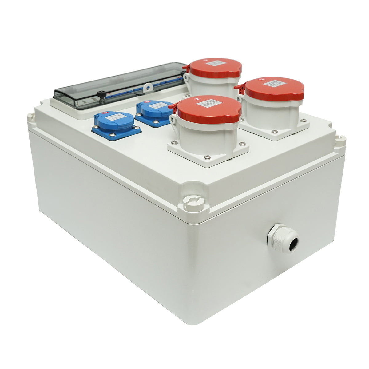 Group distribution board for construction site 2x230V/16A, 3x400V/32A, 12 modules 460x270x160mm IP44/67 SUNTREE