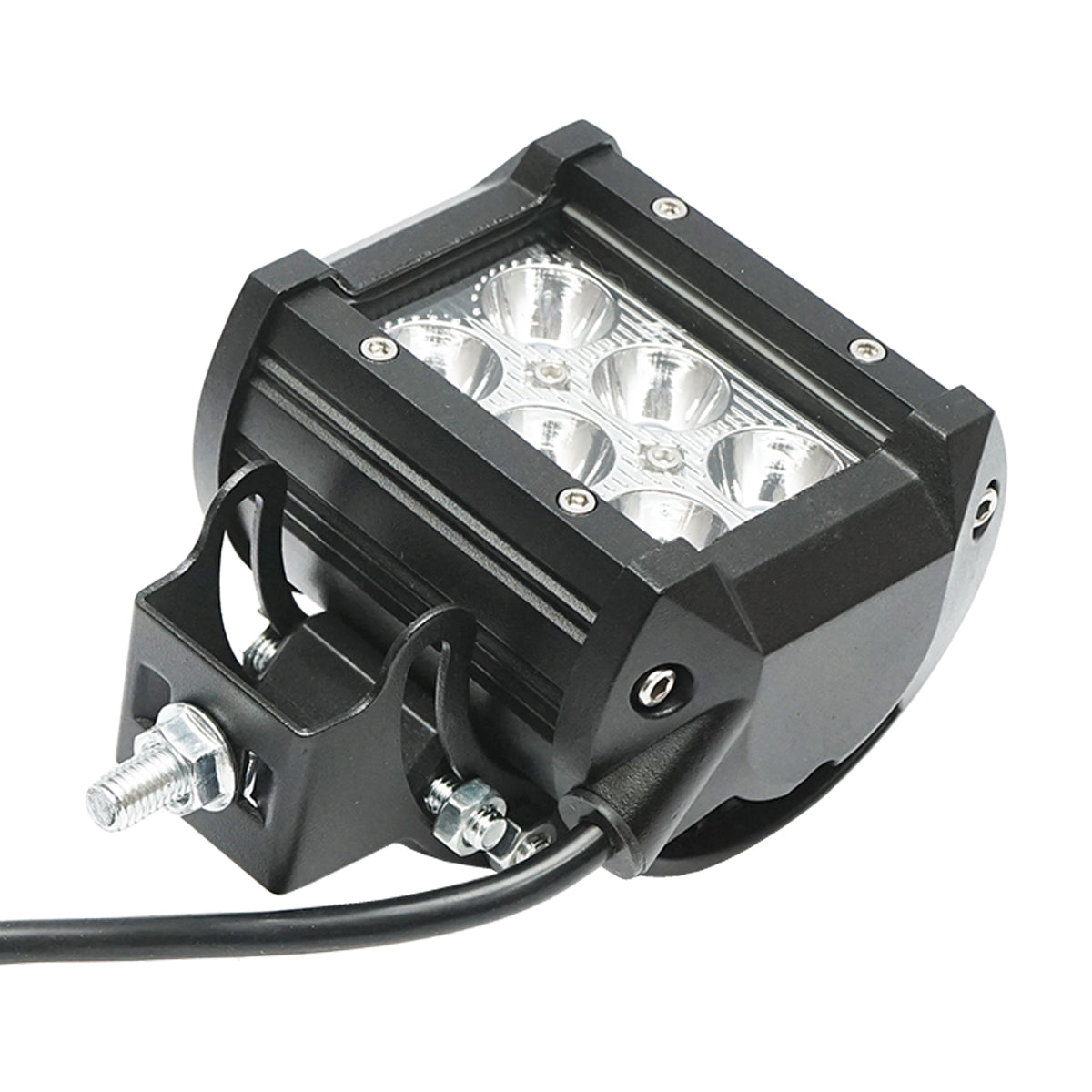 Lamp with 6 LEDs 10-30V 18W radiation angle 30 degrees spot type 4/9.8cm 6000K IP67 Breckner Germany