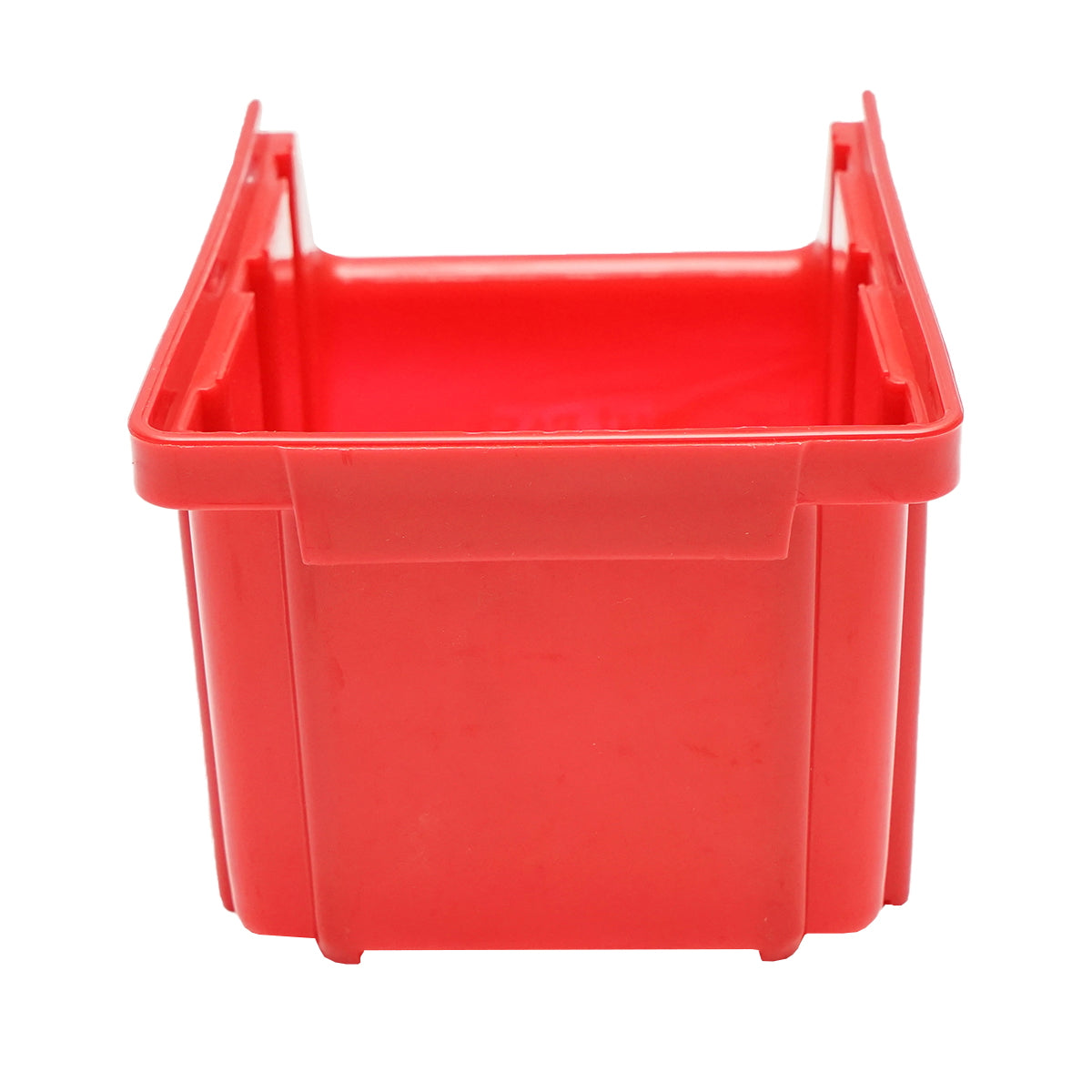 Red plastic storage box 105x170x95mm
