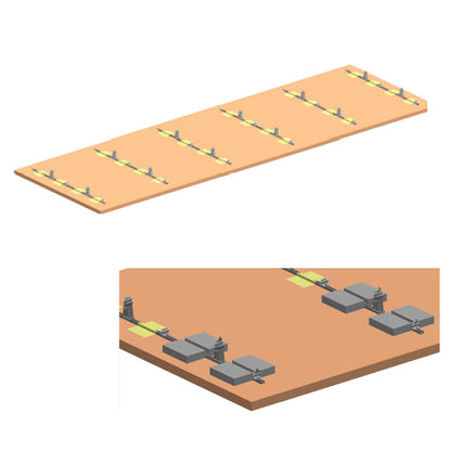 Complete mounting system, terrace structure for 10 solar photovoltaic panels at an angle of 10 degrees Breckner Germany