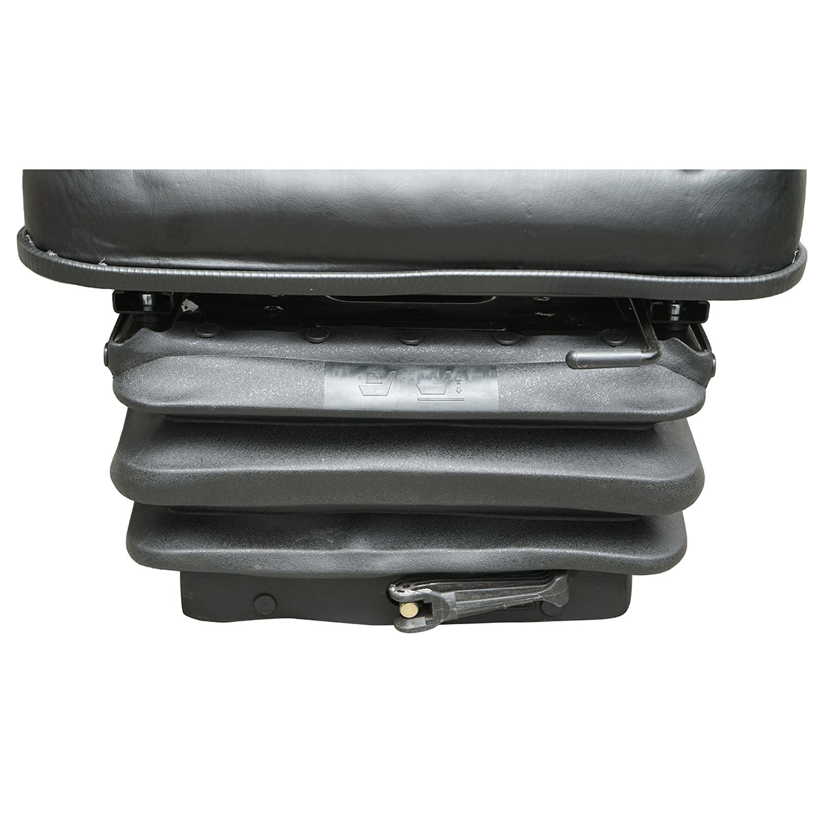 Universal height and weight adjustable chair 50-130kg, armrests and backrest recline 40-80° for tractors, agricultural machinery, industrial equipment, forklift