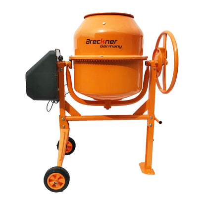 Concrete mixer 450W, bucket volume 120L, gear and crown made of cast iron, 44Kg Breckner Germany