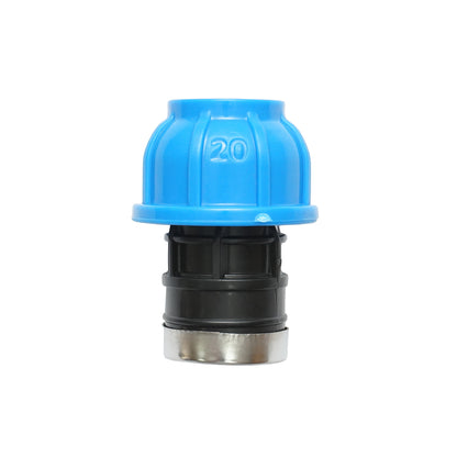 Compression fitting with inner thread D20mmx1/2 toll, PN16, for irrigation systems