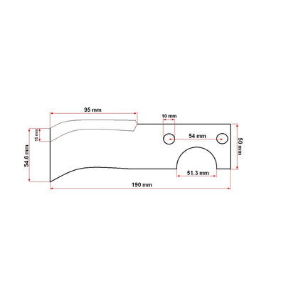 Right knife for the RTS70 milling machine