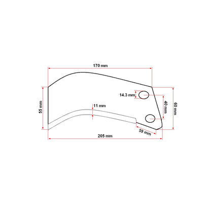 Left knife for the KK DISDH78 milling cutter