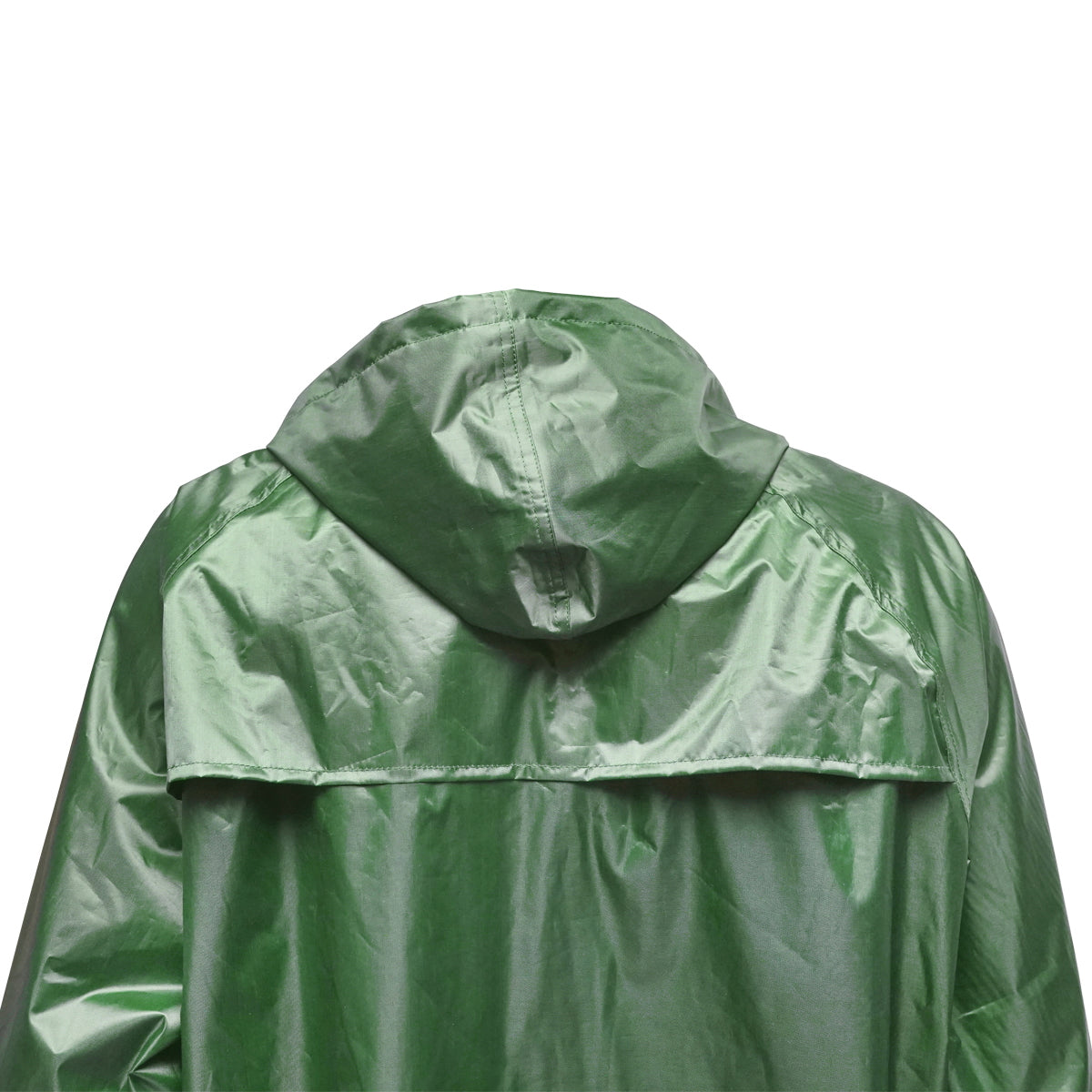 Waterproof suit size L with hood and polyester and PVC pants, green Breckner Germany