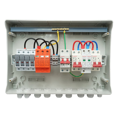 DC/AC fuse box equipped for 3KW-5KW with protection for 125Ah batteries for ON/OFF Grid prosumer inverters.