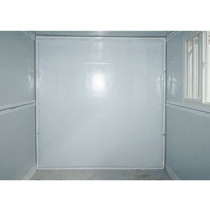 Container type house, folding office 5800x2460x2510mm with door and 2 windows, electrical installation
