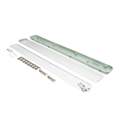 LED lighting fixture fluorescent 2x36W, 220V, 1270x130x90mm IP65 Breckner Germany