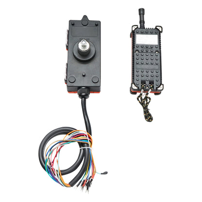 Wireless industrial remote control with 6 AC 380V commands and water protection Breckner Germany